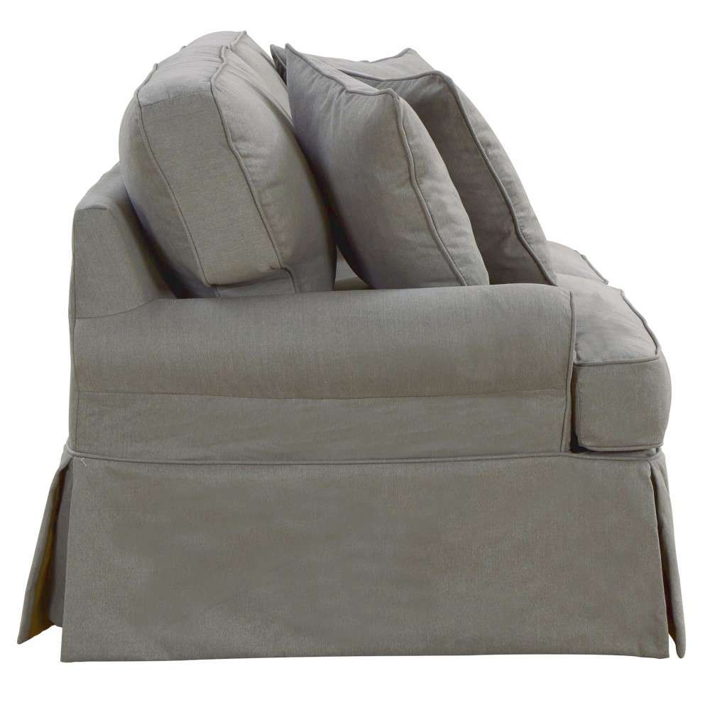 Sunset Trading - Horizon Slipcovered Loveseat Performance Gray - SU-117610-391094 veiw 3