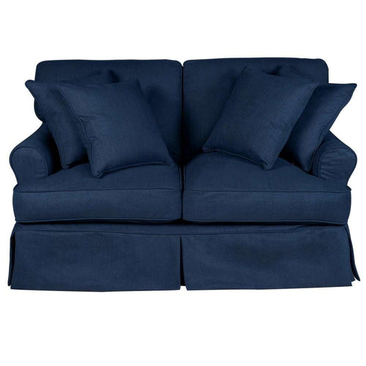 Sunset Trading - Horizon Slipcovered Loveseat Performance Navy Blue - SU-117610-391049 veiw 1