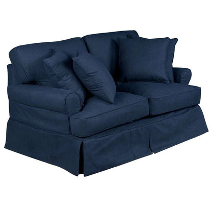 Sunset Trading - Horizon Slipcovered Loveseat Performance Navy Blue - SU-117610-391049 veiw 2