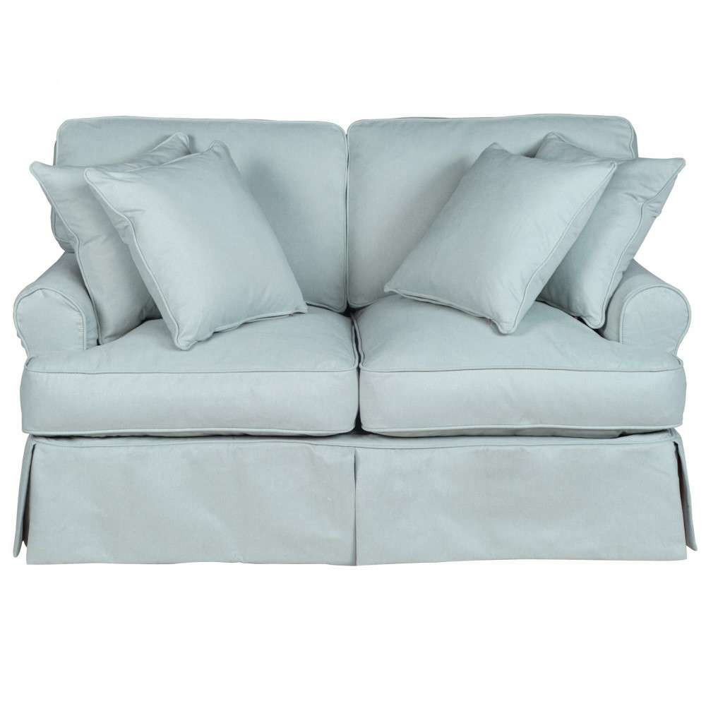 Sunset Trading - Horizon Slipcovered Loveseat Performance Ocean Blue - SU-117610-391043 veiw 1