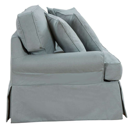 Sunset Trading - Horizon Slipcovered Loveseat Performance Ocean Blue - SU-117610-391043 veiw 3