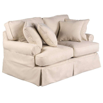 Sunset Trading - Horizon Slipcovered Loveseat Performance Tan - SU-117610-391084 veiw 2