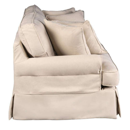 Sunset Trading - Horizon Slipcovered Loveseat Performance Tan - SU-117610-391084 veiw 3