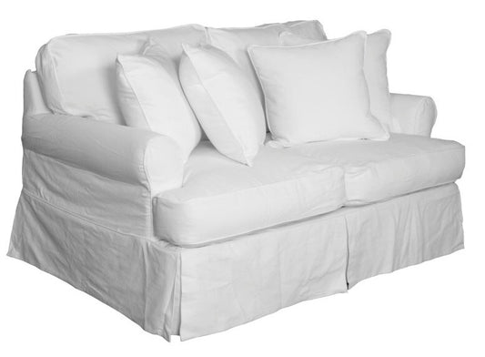 Sunset Trading - Horizon Slipcovered Loveseat In Warm White - SU-117610-423080 veiw 1
