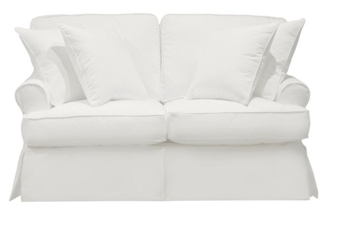 Sunset Trading - Horizon Slipcovered Loveseat Performance White - SU-117610-391081 veiw 2