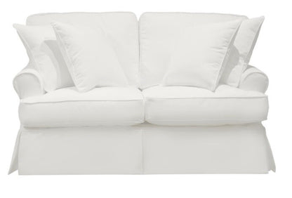 Sunset Trading - Horizon Slipcovered Loveseat Performance White - SU-117610-391081 veiw 2
