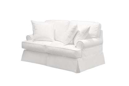Sunset Trading - Horizon Slipcovered Loveseat Performance White - SU-117610-391081 veiw 3