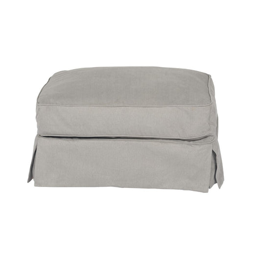 Sunset Trading - Horizon Slipcovered Ottoman Performance Gray - SU-117630-391094 veiw 2