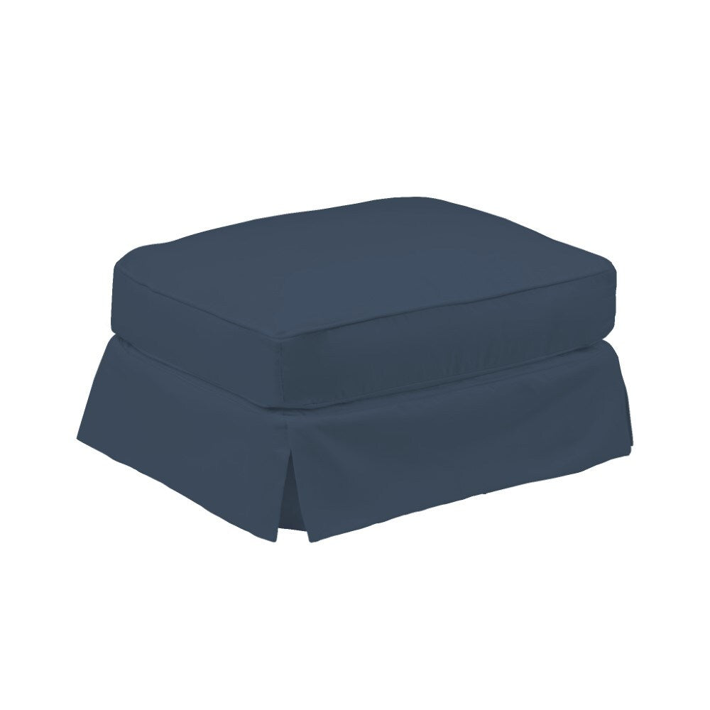Sunset Trading - Horizon Slipcovered Ottoman Performance Navy Blue - SU-117630-391049 veiw 1
