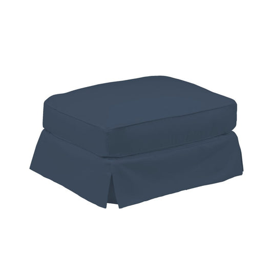 Sunset Trading - Horizon Slipcovered Ottoman Performance Navy Blue - SU-117630-391049 veiw 1