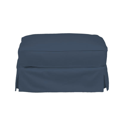 Sunset Trading - Horizon Slipcovered Ottoman Performance Navy Blue - SU-117630-391049 veiw 2