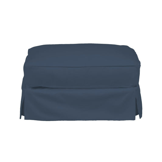 Sunset Trading - Horizon Slipcovered Ottoman Performance Navy Blue - SU-117630-391049 veiw 2