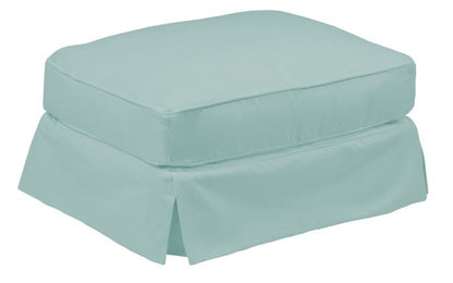 Sunset Trading - Horizon Slipcovered Ottoman Performance Ocean Blue - SU-117630-391043 veiw 1