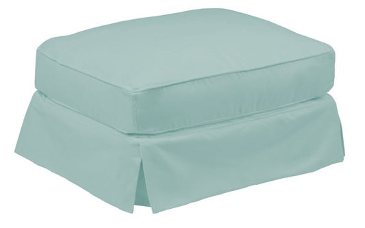 Sunset Trading - Horizon Slipcovered Ottoman Performance Ocean Blue - SU-117630-391043 veiw 1