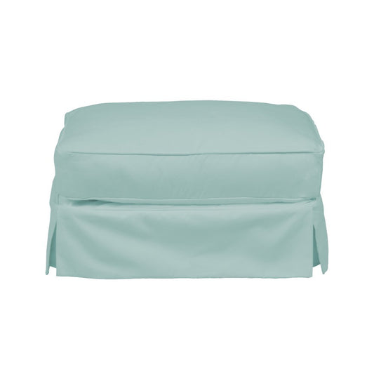 Sunset Trading - Horizon Slipcovered Ottoman Performance Ocean Blue - SU-117630-391043 veiw 2