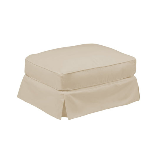 Sunset Trading - Horizon Slipcovered Ottoman Performance Tan - SU-117630-391084 veiw 1