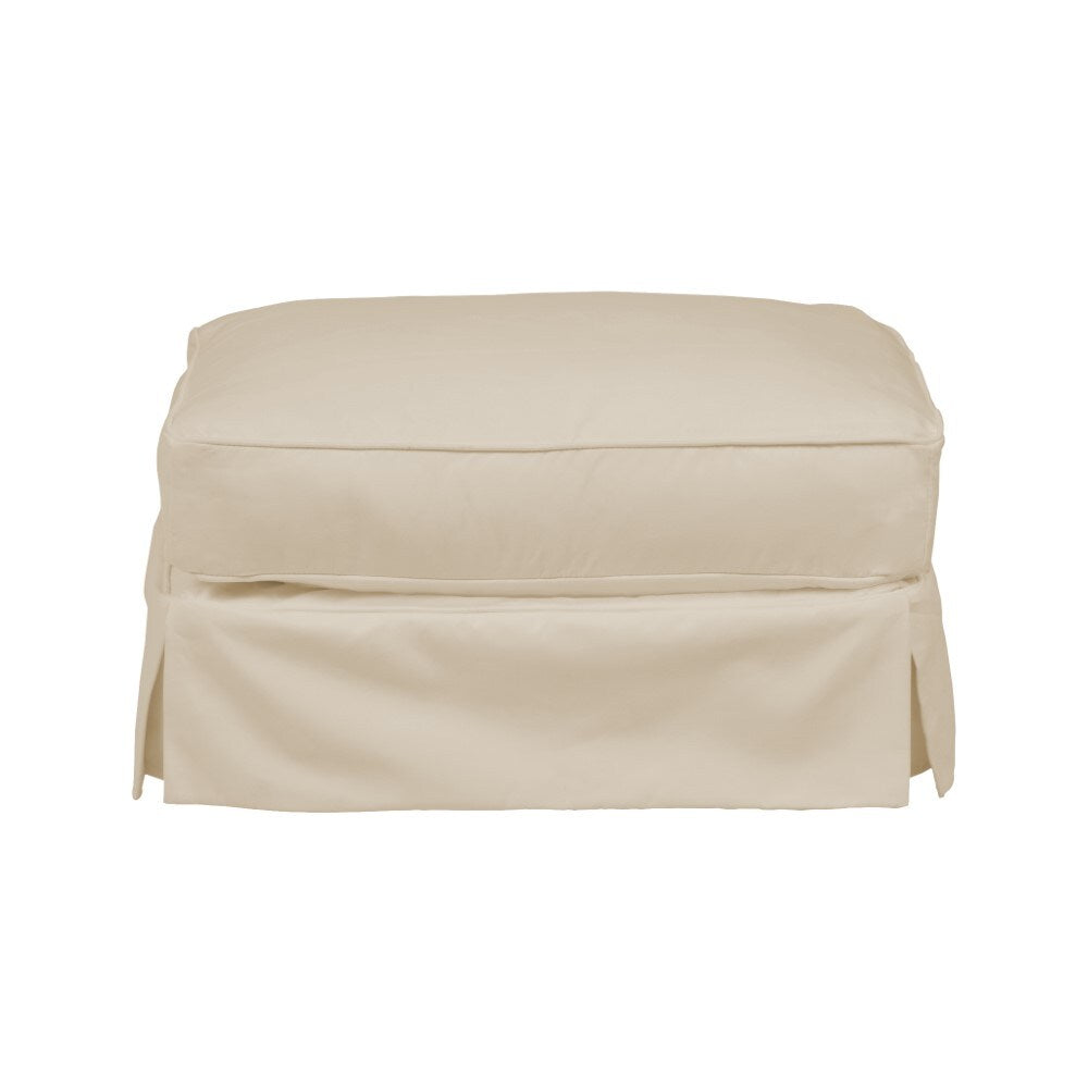 Sunset Trading - Horizon Slipcovered Ottoman Performance Tan - SU-117630-391084 veiw 2