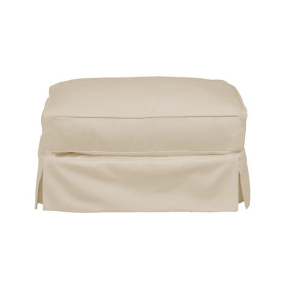 Sunset Trading - Horizon Slipcovered Ottoman Performance Tan - SU-117630-391084 veiw 2