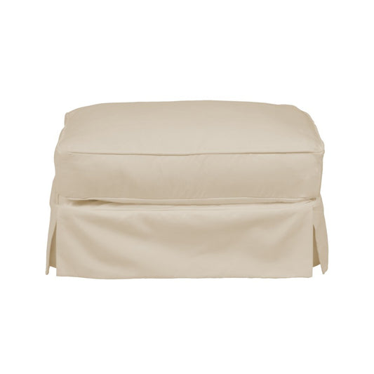 Sunset Trading - Horizon Slipcovered Ottoman Performance Tan - SU-117630-391084 veiw 2