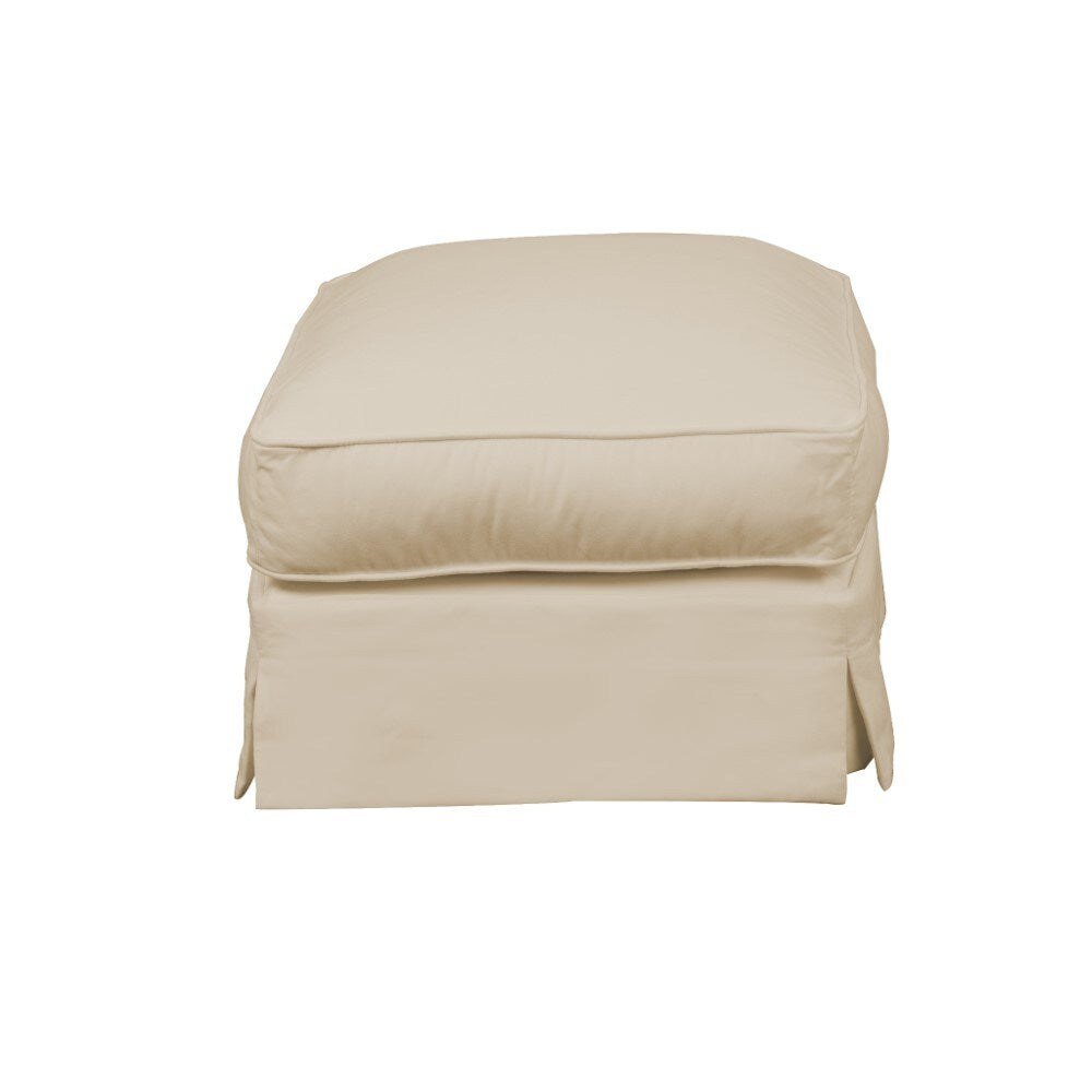 Sunset Trading - Horizon Slipcovered Ottoman Performance Tan - SU-117630-391084 veiw 3