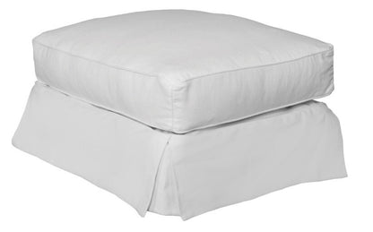 Sunset Trading - Horizon Slipcovered Ottoman In Warm White - SU-117630-423080 veiw 1