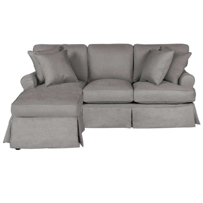 Sunset Trading - Horizon Slipcovered Sleeper Sofa With Chaise Performance Gray - SU-117678-391094 veiw 1