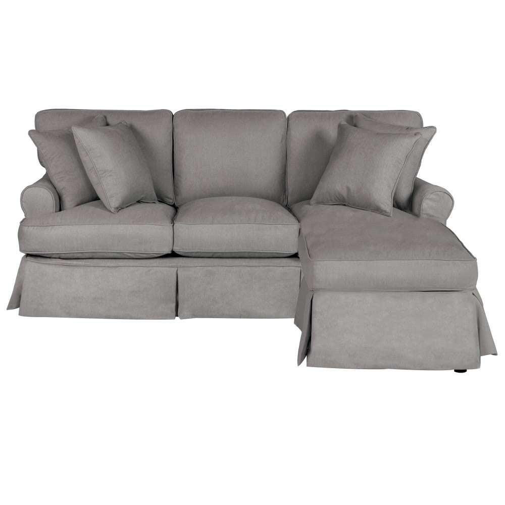 Sunset Trading - Horizon Slipcovered Sleeper Sofa With Chaise Performance Gray - SU-117678-391094 veiw 2