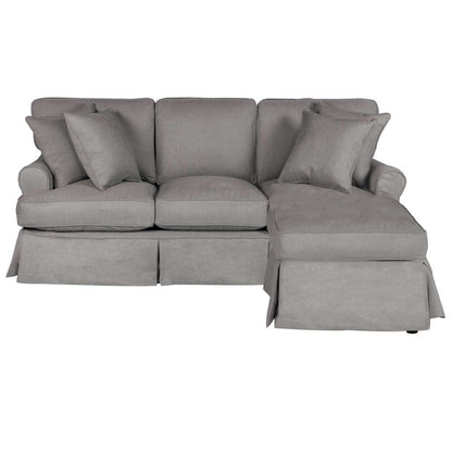 Sunset Trading - Horizon Slipcovered Sleeper Sofa With Chaise Performance Gray - SU-117678-391094 veiw 2