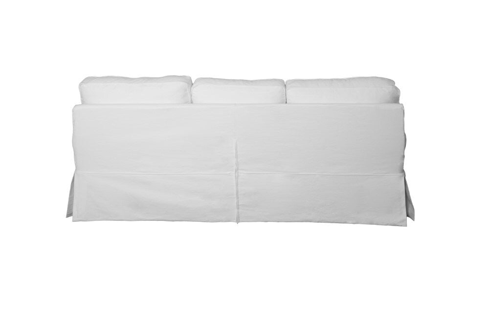Sunset Trading - Horizon Slipcovered Sleeper Sofa With Chaise Performance White - SU-117678-391081 veiw 5