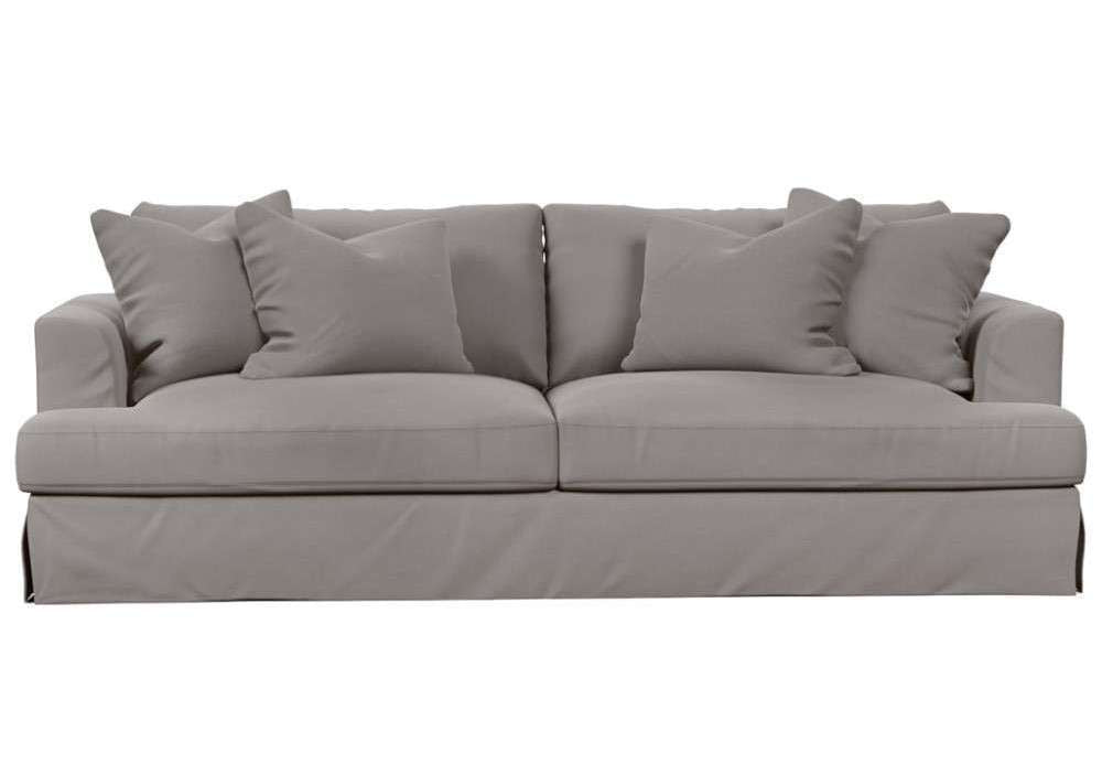 Sunset Trading - Newport Slipcover Only for Recessed Fin Arm 94in Sofa 4 Throw Pillow Covers Gray - SY-130000SC-391094 veiw 1