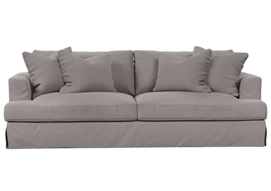 Sunset Trading - Newport Slipcover Only for Recessed Fin Arm 94in Sofa 4 Throw Pillow Covers Gray - SY-130000SC-391094 veiw 1