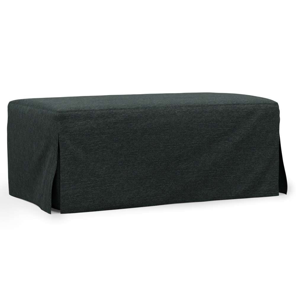 Sunset Trading -  Newport  Slipcovered 44in Wide Ottoman Dark Gray - SY-130030-391098 veiw 1