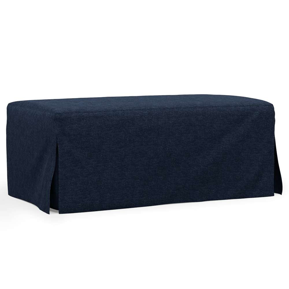 Sunset Trading -  Newport  Slipcovered 44in Wide Ottoman Navy Blue - SY-130030-391049 veiw 1