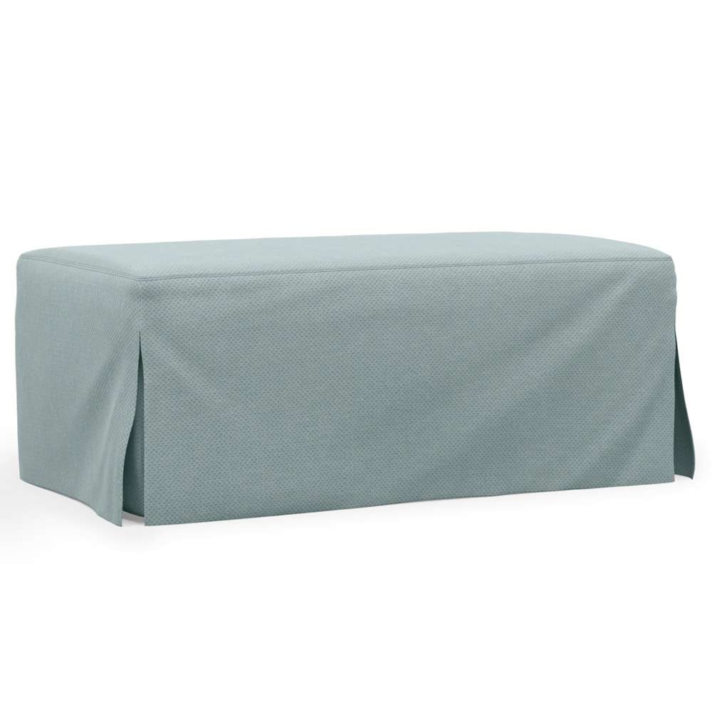 Sunset Trading -  Newport  Slipcovered 44in Wide Ottoman Ocean Blue - SY-130030-391043 veiw 1