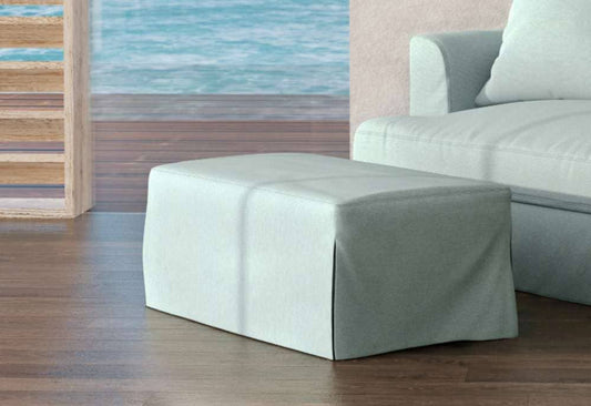 Sunset Trading -  Newport  Slipcovered 44in Wide Ottoman Ocean Blue - SY-130030-391043 veiw 2