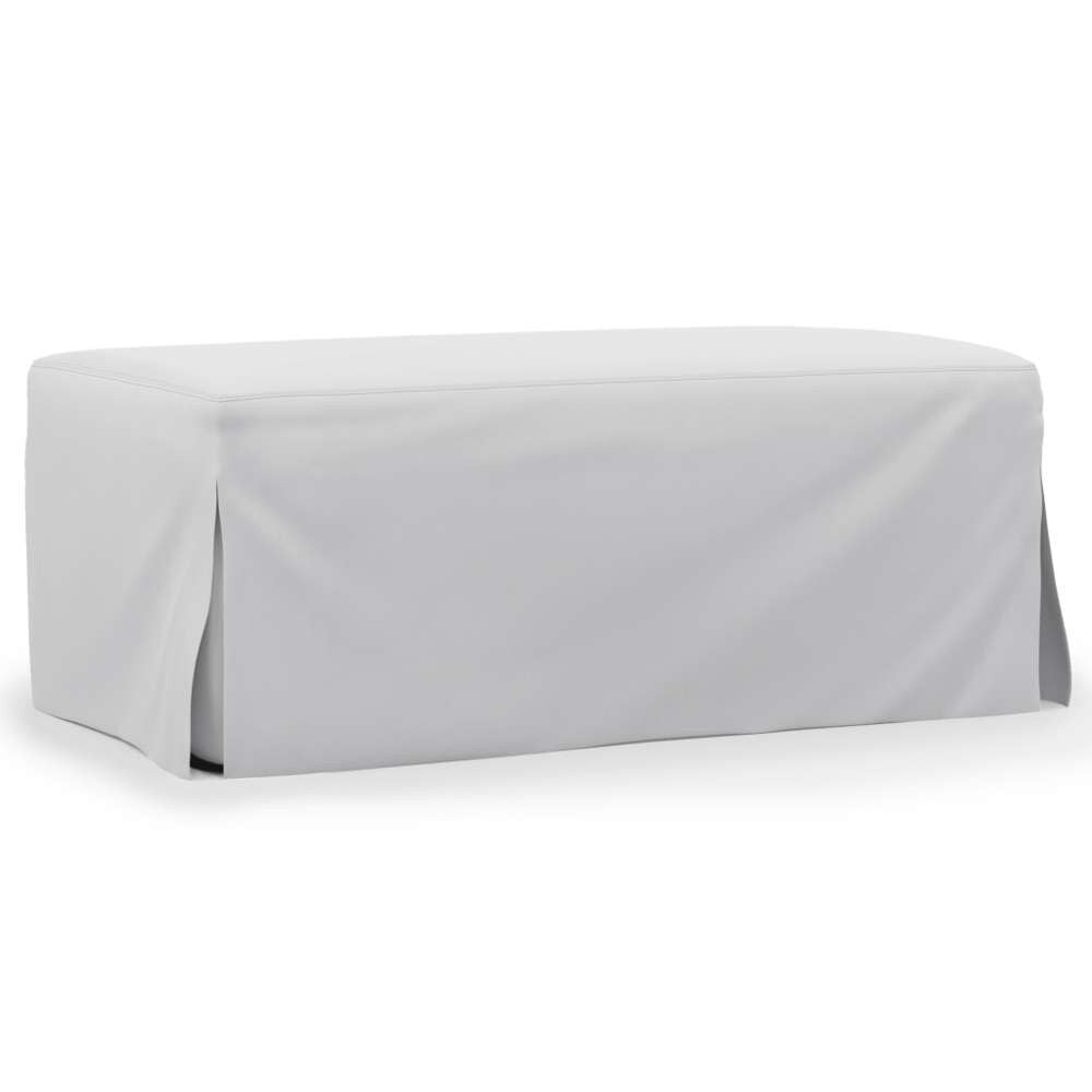 Sunset Trading -  Newport  Slipcovered 44in Wide Ottoman White - SY-130030-391081 veiw 1