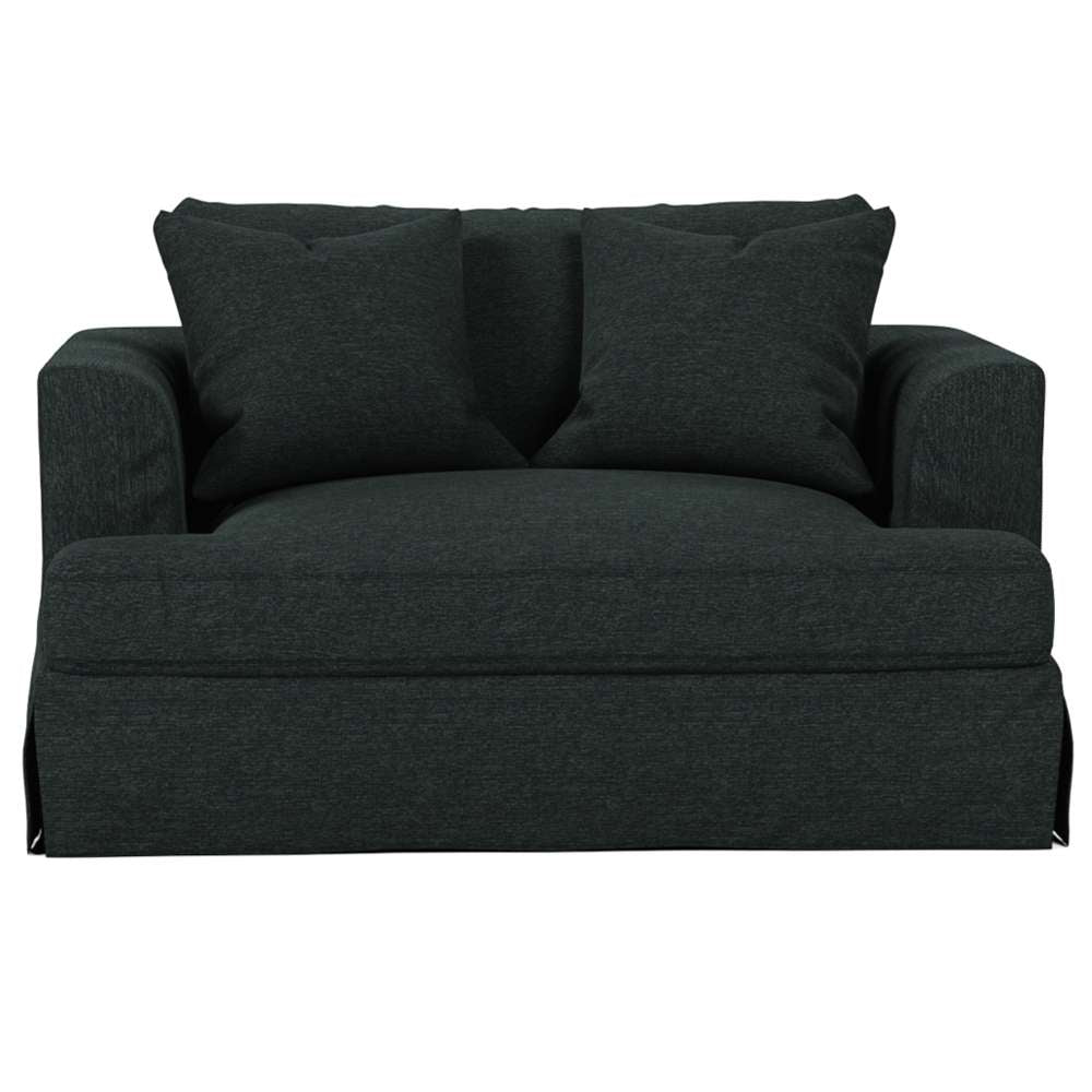 Sunset Trading -  Newport  Slipcovered 52in Wide Chair and A Half Dark Gray - SY-130015-391098 veiw 2