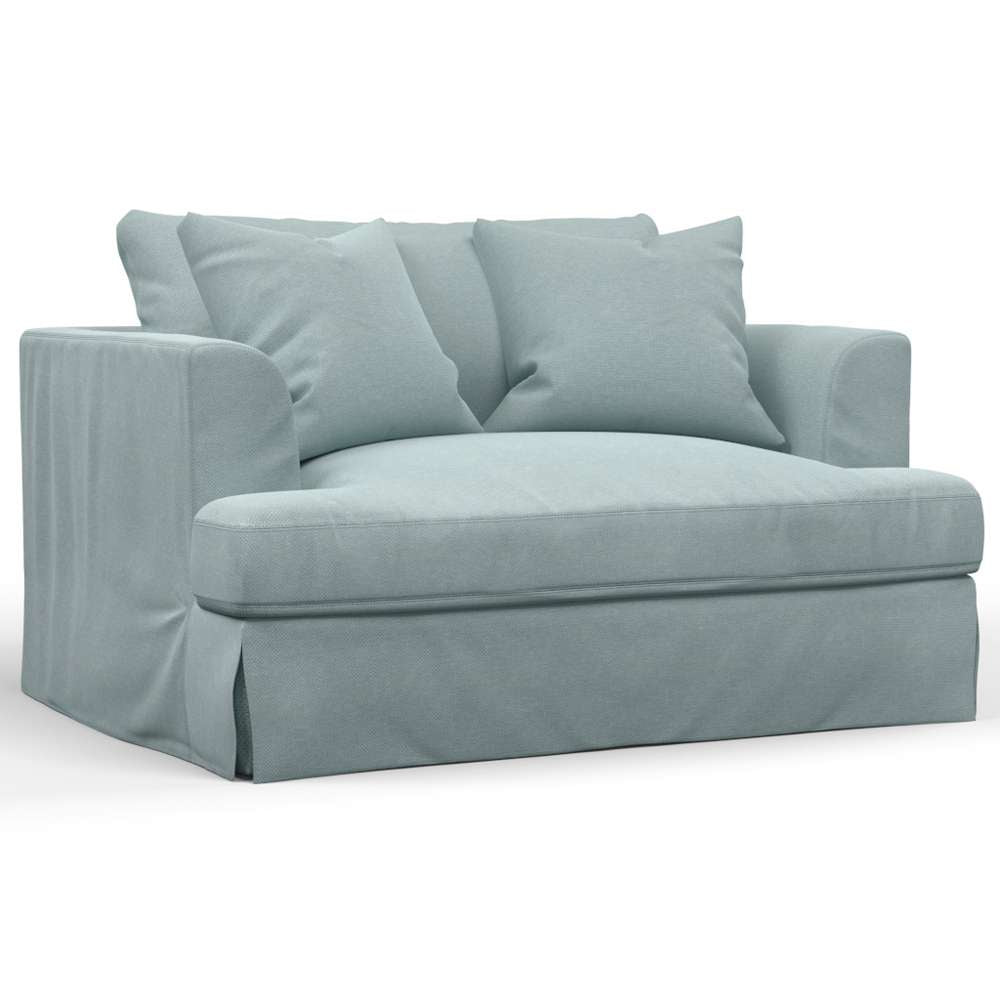 Sunset Trading -  Newport  Slipcovered 52in Wide Chair and A Half Ocean Blue - SY-130015-391043 veiw 1