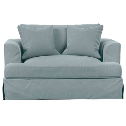 Sunset Trading -  Newport  Slipcovered 52in Wide Chair and A Half Ocean Blue - SY-130015-391043 veiw 2