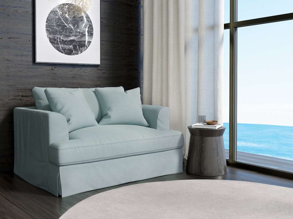 Sunset Trading -  Newport  Slipcovered 52in Wide Chair and A Half Ocean Blue - SY-130015-391043 veiw 5