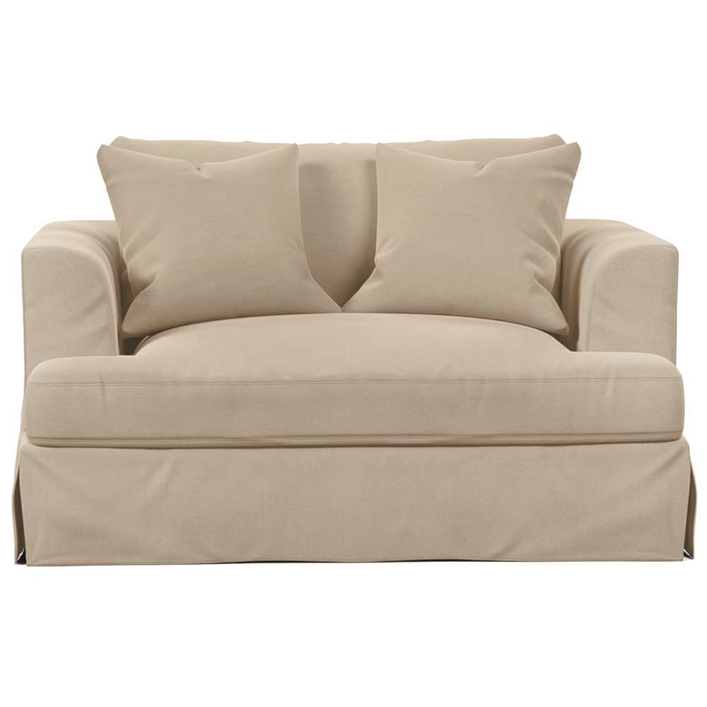 Sunset Trading -  Newport  Slipcovered 52in Wide Chair and A Half Tan - SY-130015-391084 veiw 2
