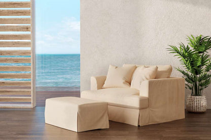 Sunset Trading -  Newport  Slipcovered 52in Wide Chair and A Half Tan - SY-130015-391084 veiw 6