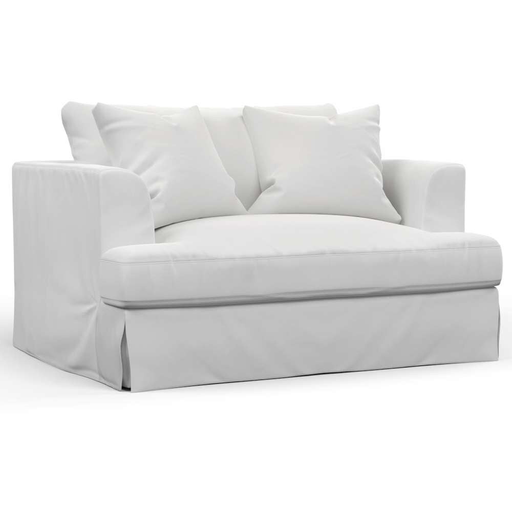 Sunset Trading -  Newport  Slipcovered 52in Wide Chair and A Half White - SY-130015-391081 veiw 1