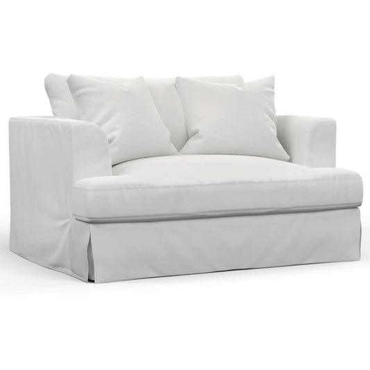Sunset Trading -  Newport  Slipcovered 52in Wide Chair and A Half White - SY-130015-391081 veiw 1