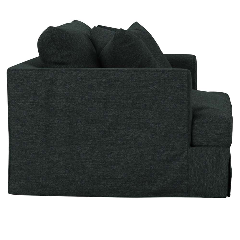 Sunset Trading -  Newport  Slipcovered 52in Wide Chair and A Half with Ottoman Dark Gray - SY-130015-30-391098 veiw 4