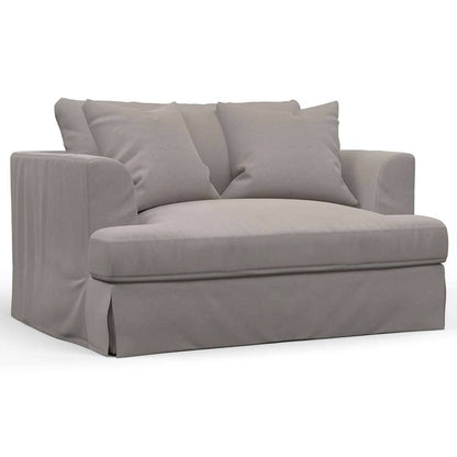 Sunset Trading -  Newport  Slipcovered 52in Wide Chair and A Half with Ottoman Gray - SY-130015-30-391094 veiw 2