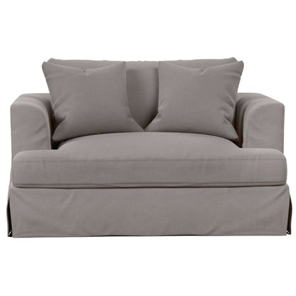 Sunset Trading -  Newport  Slipcovered 52in Wide Chair and A Half with Ottoman Gray - SY-130015-30-391094 veiw 3