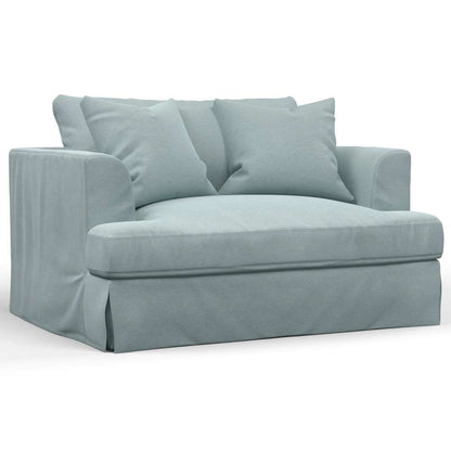 Sunset Trading -  Newport  Slipcovered 52in Wide Chair and A Half with Ottoman Ocean Blue - SY-130015-30-391043 veiw 2