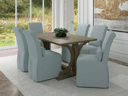Sunset Trading -  Newport  Slipcovered Dining Chair Ocean Blue - SY-1025906-391043 veiw 4