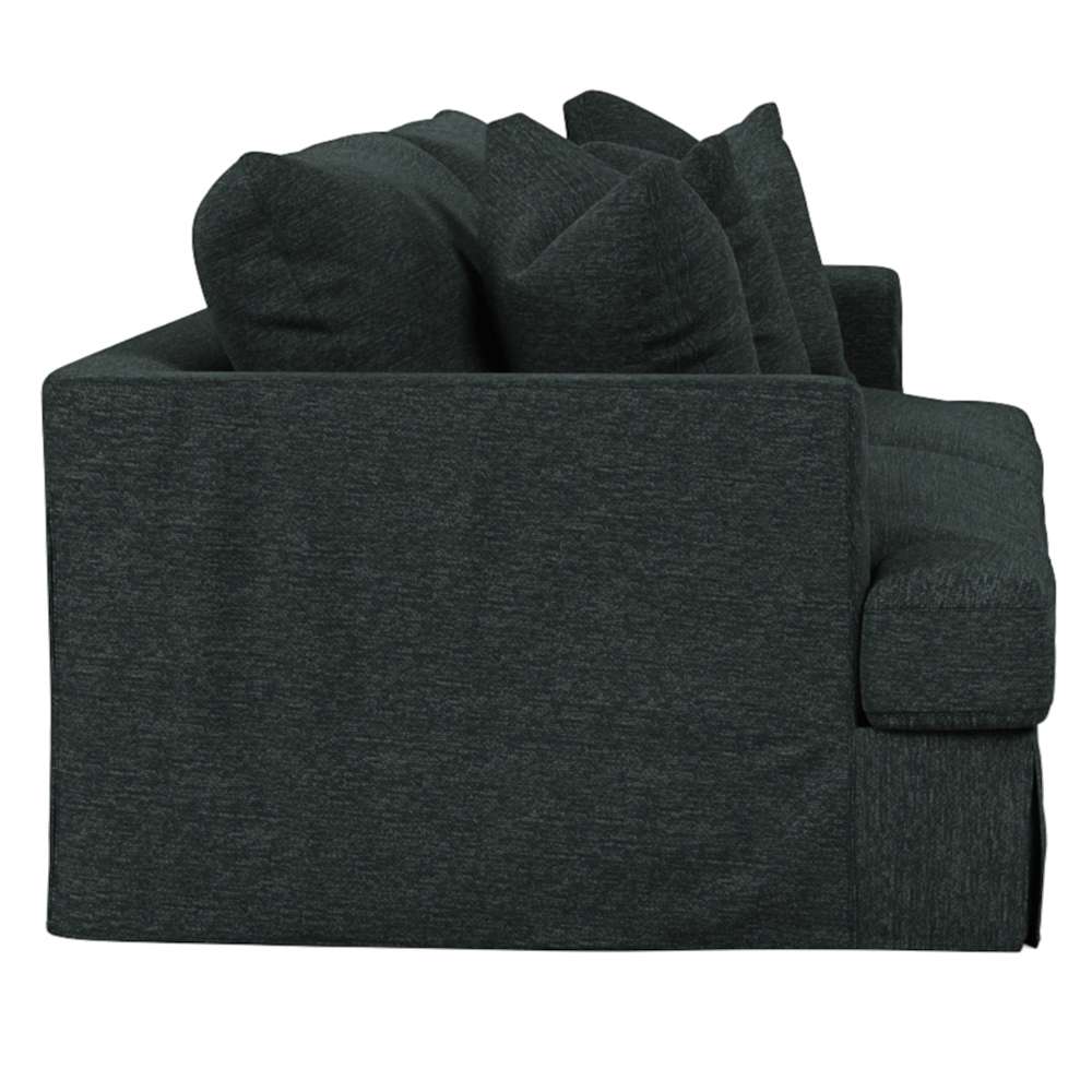 Sunset Trading -  Newport  Slipcovered Recessed Fin Arm 94in Sofa Dark Gray - SY-130000-391098 veiw 4